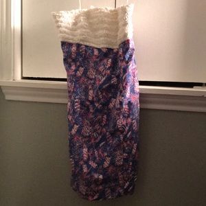 EUC Lilly Pulitzer Strapless Dress sz 0